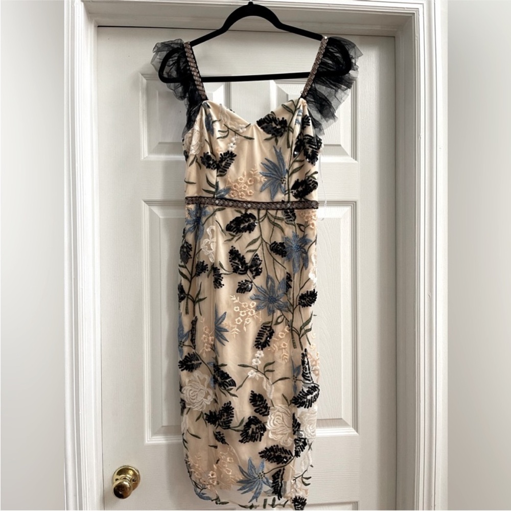 Lulu's Show Stopper Embroidered Midi Dress
